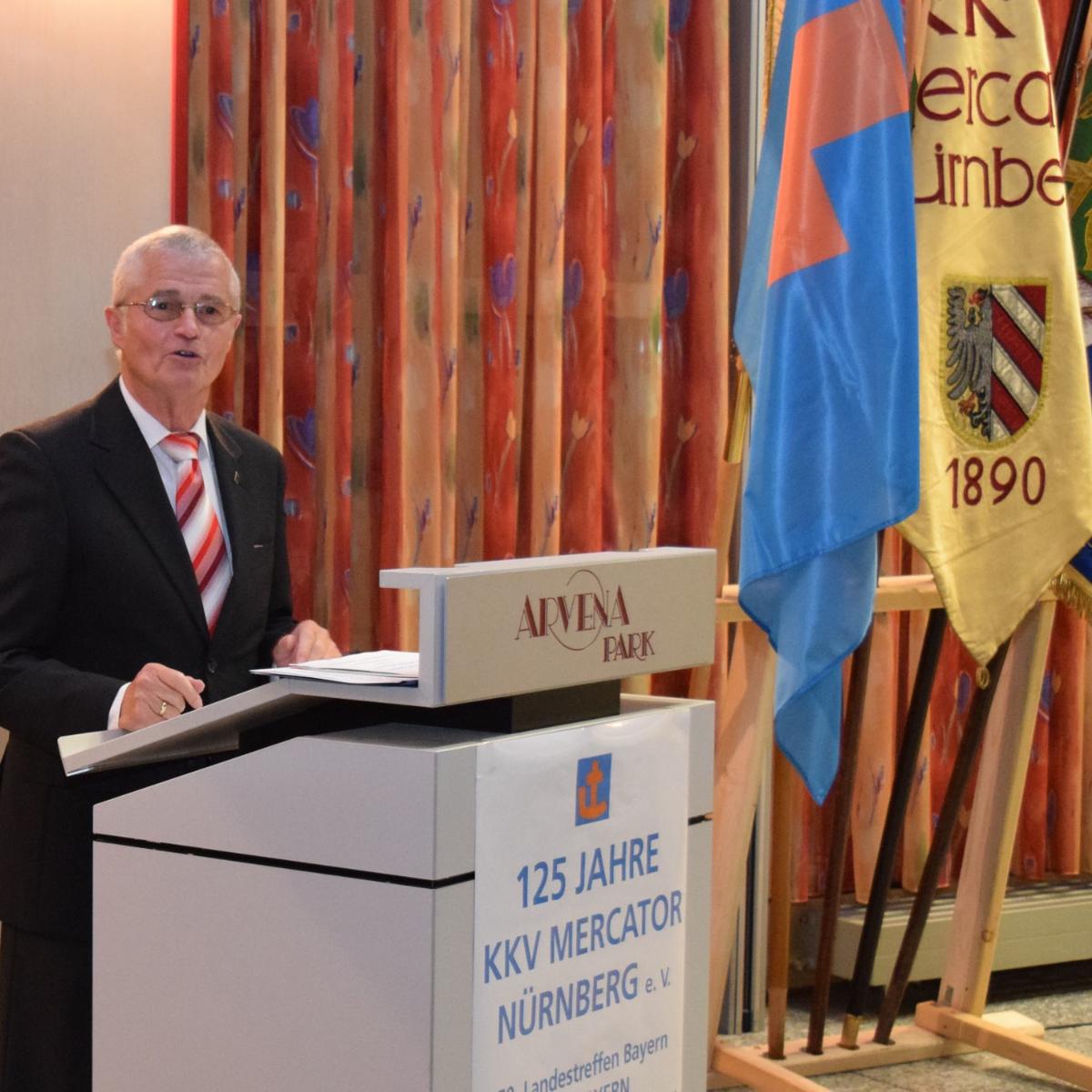 Bundesvorsitzender Bernd Wehner beim Jubiläum 125 Jahre KKV Nürnberg