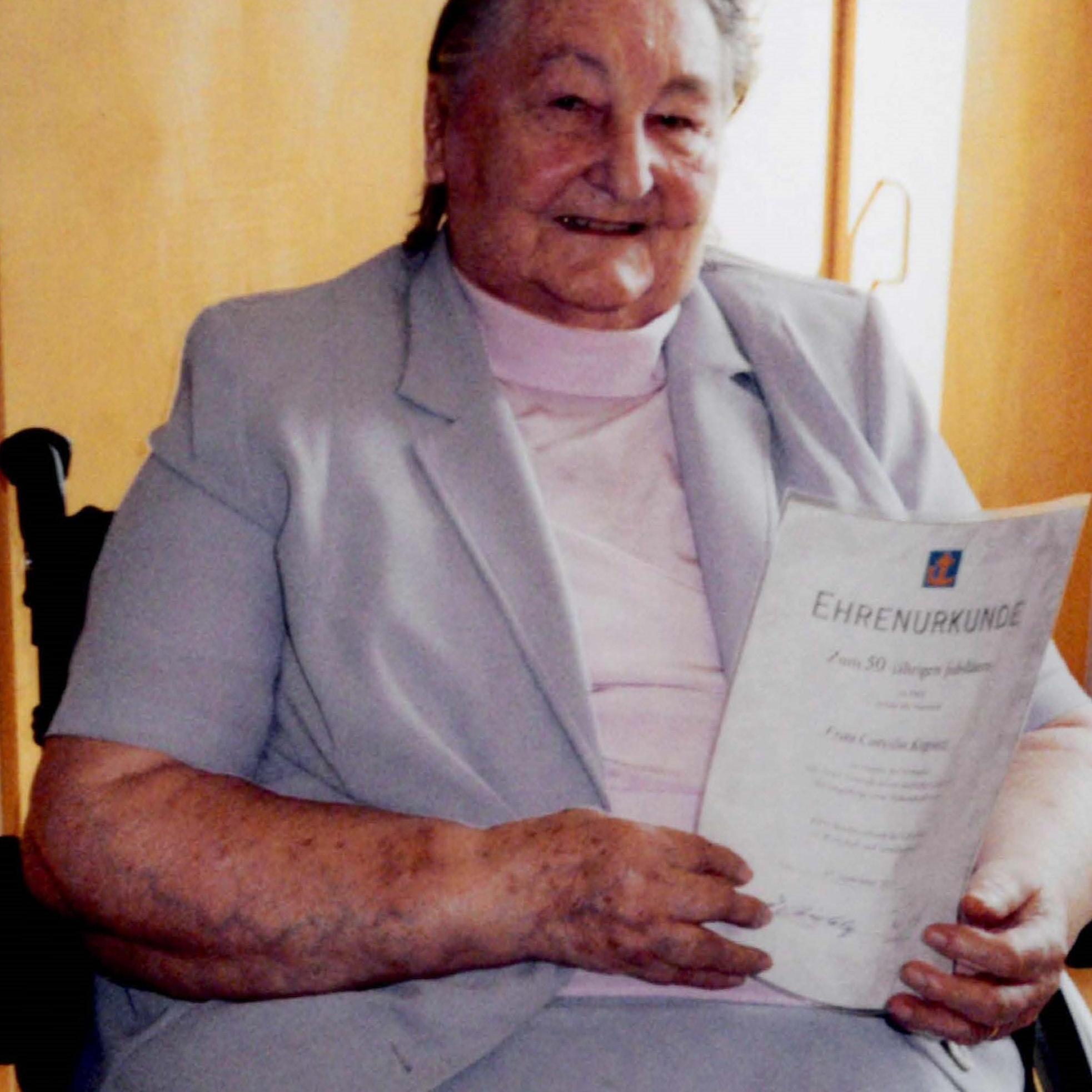 Cäcilia Kopietz 50 Jahre beim KKV