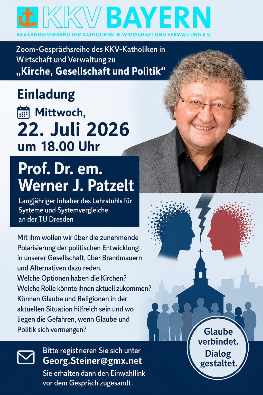 Zoom-Gesprächsreihe des KKV-Landesverbandes zu „Kirche, Gesellschaft und Politik“