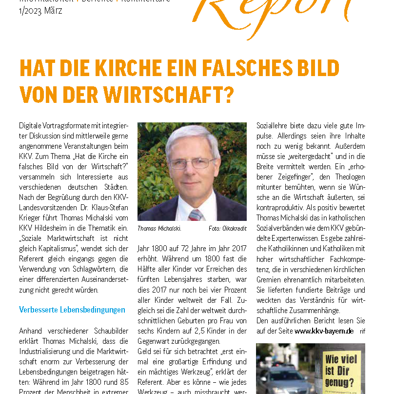 KKV Baywern Report 1/2023 Titel