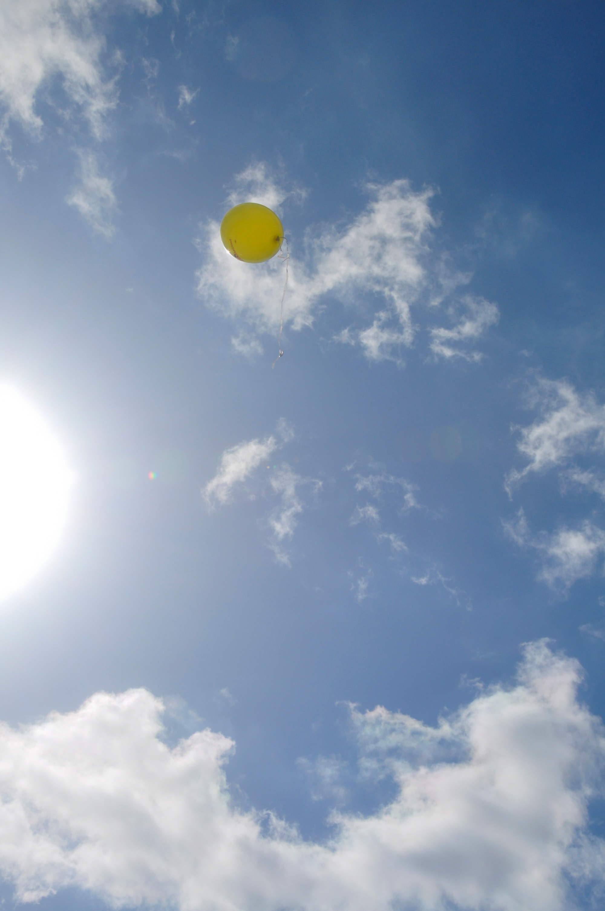 Luftballon auf dem Weg in den Himmel