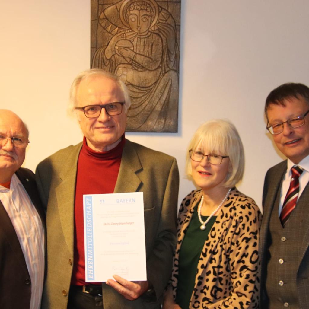 Verleihung der Ehrenmitgliedschaft an Hans-Georg Hamburger