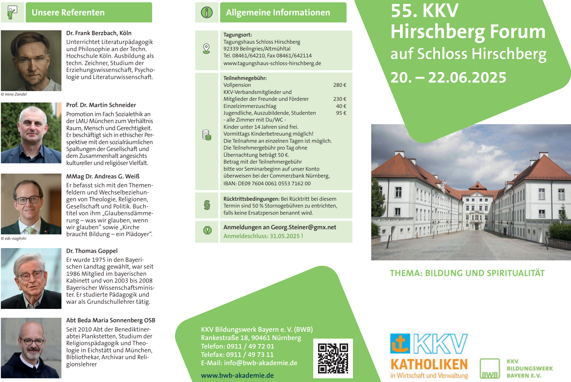 Einladung zum 55. KKV Hirschberg-Forum 2025
